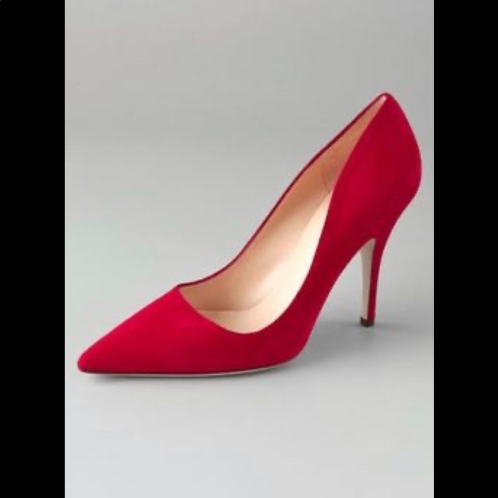 Kate Spade Licorice Pumps in Red Suede - Size 8.5 MADE IN ITALY